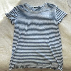 Brandy Melville blue and white striped t-shirt
